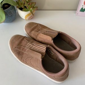 Nike Slip On Brown Leather Sneakers